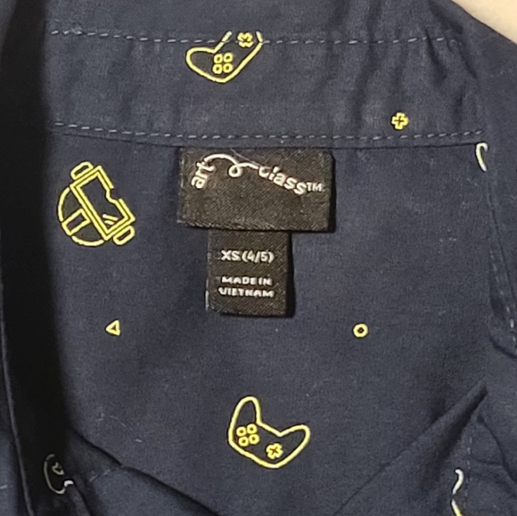 NWOT Art Class Boys' Short Sleeve Button-Down Shirt Size 4/5 - Picture 4 of 7